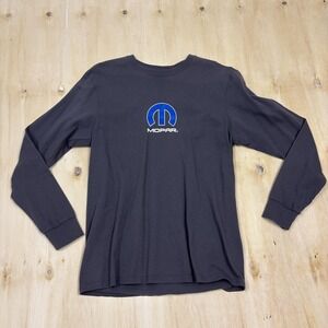 Mopar Shirt Mens Medium Gray Long Sleeve Fuel Your Passion Logo Tee T-Shirt